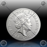 1oz V. BRITANIJA 2 Pounds 2019 "Year of the Pig" UNC